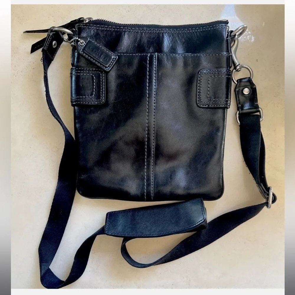 Coach Black Leather Crossbody Bag - Picture 2 of 4